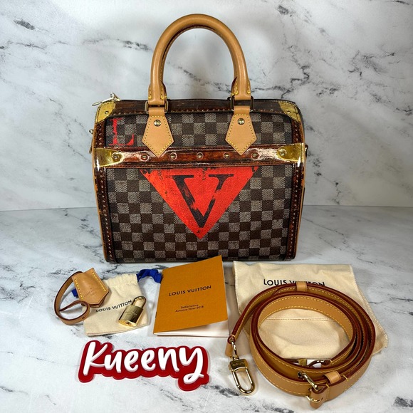 Louis Vuitton Transformed Speedy Bag Damier Ebene Time Trunk V Bandouliere 25 LV - Picture 2 of 15
